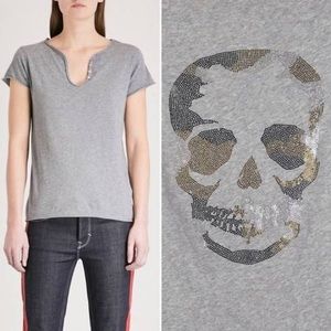 Zadig & Voltaire Rhinestone Skull Top